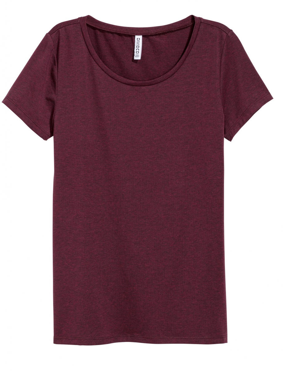 

Футболка H&M 0306307005 S Бордовый 63522