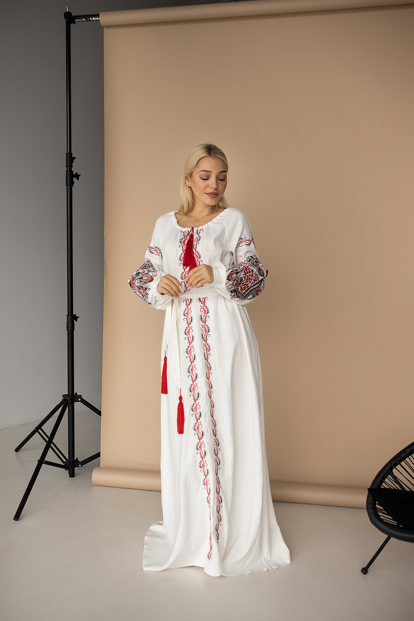 

Сукня жіноча MEREZHKA з орнаментом "Петриківська"розмір, Сукня жіноча MEREZHKA з орнаментом "Петриківська"розмір M-L