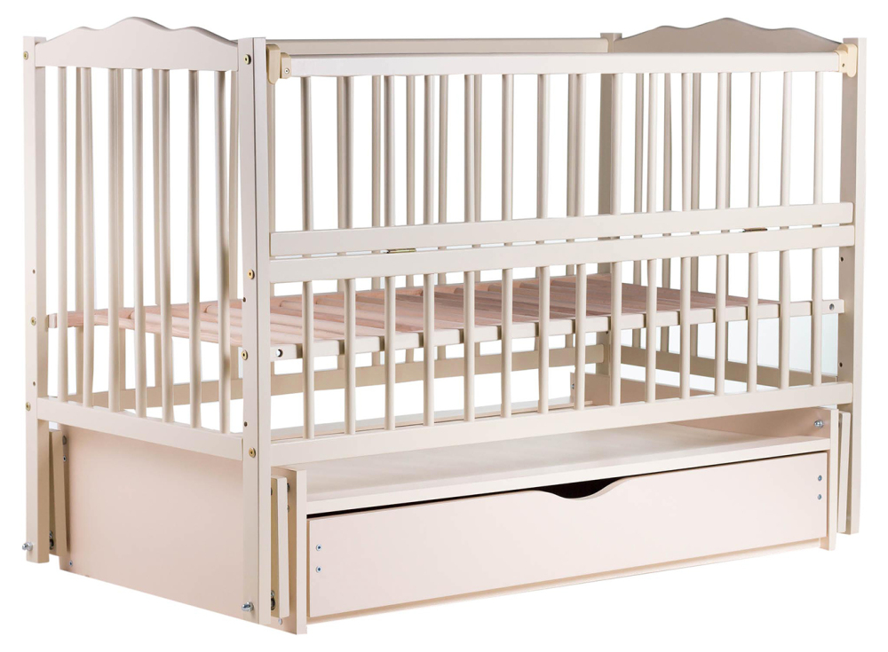 

Кровать Babyroom Веселка маятник, ящик, откидной бок DVMYO-3 бук слоновая кость