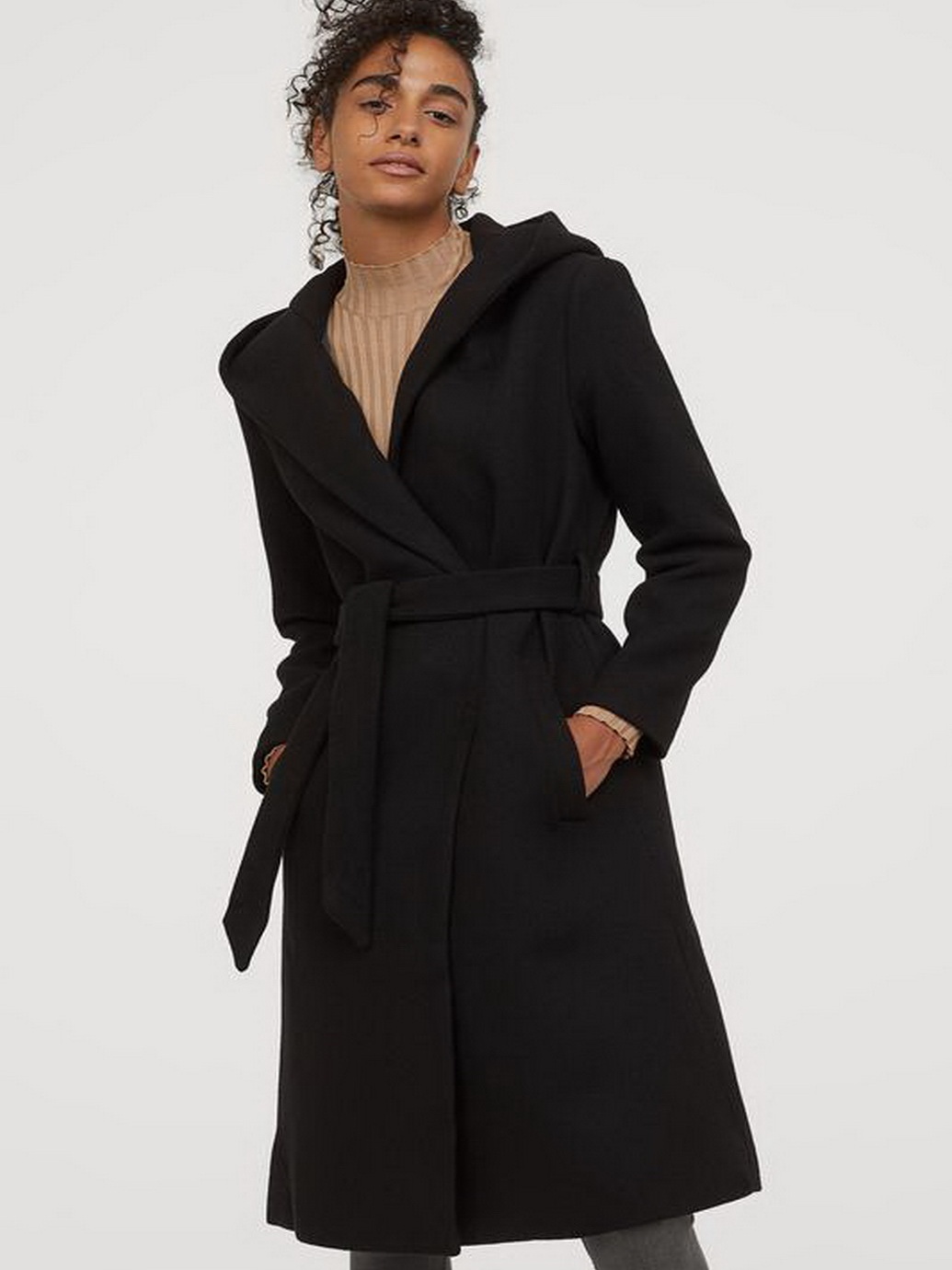 

Пальто H&M 0312878  Черное, Пальто H&M 0312878 36 Черное