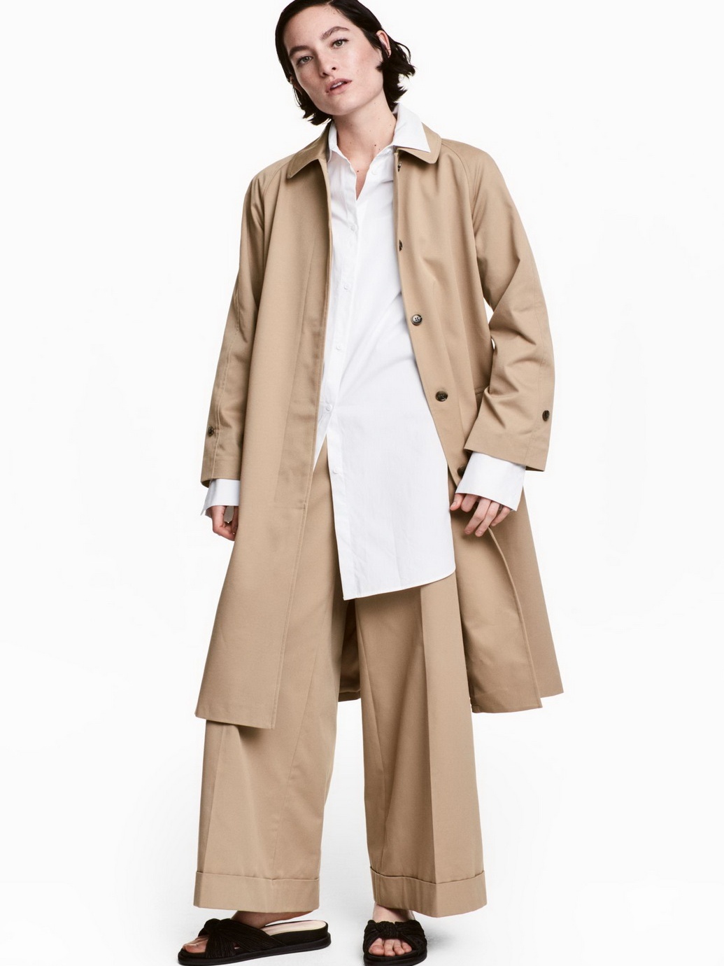 

Плащ H&M 0476349-6 40 Бежевый