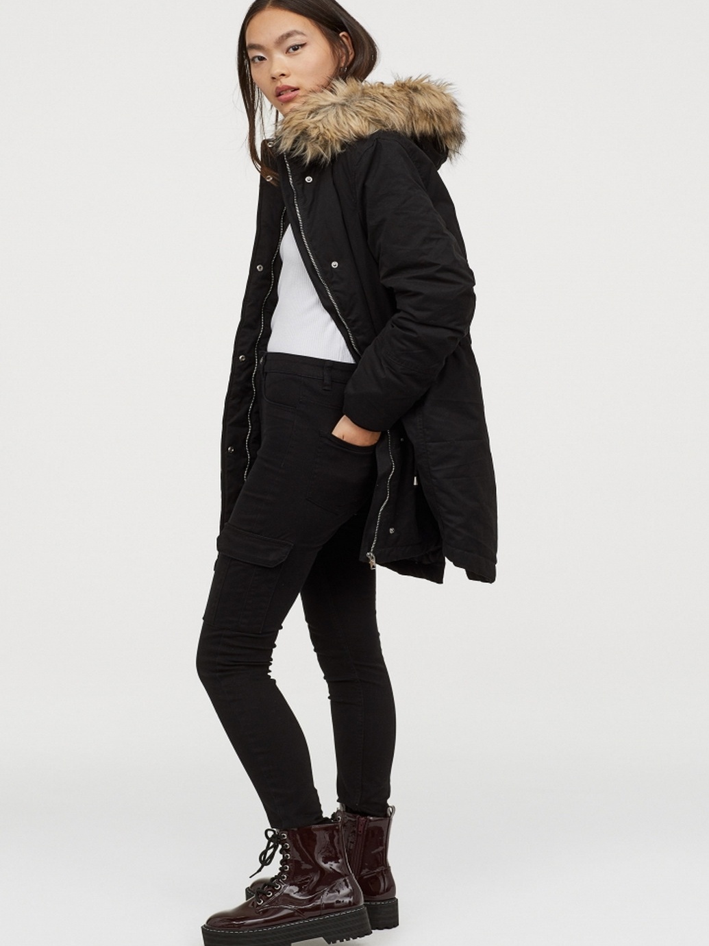 

Парка H&M 0693508-8 S Черная