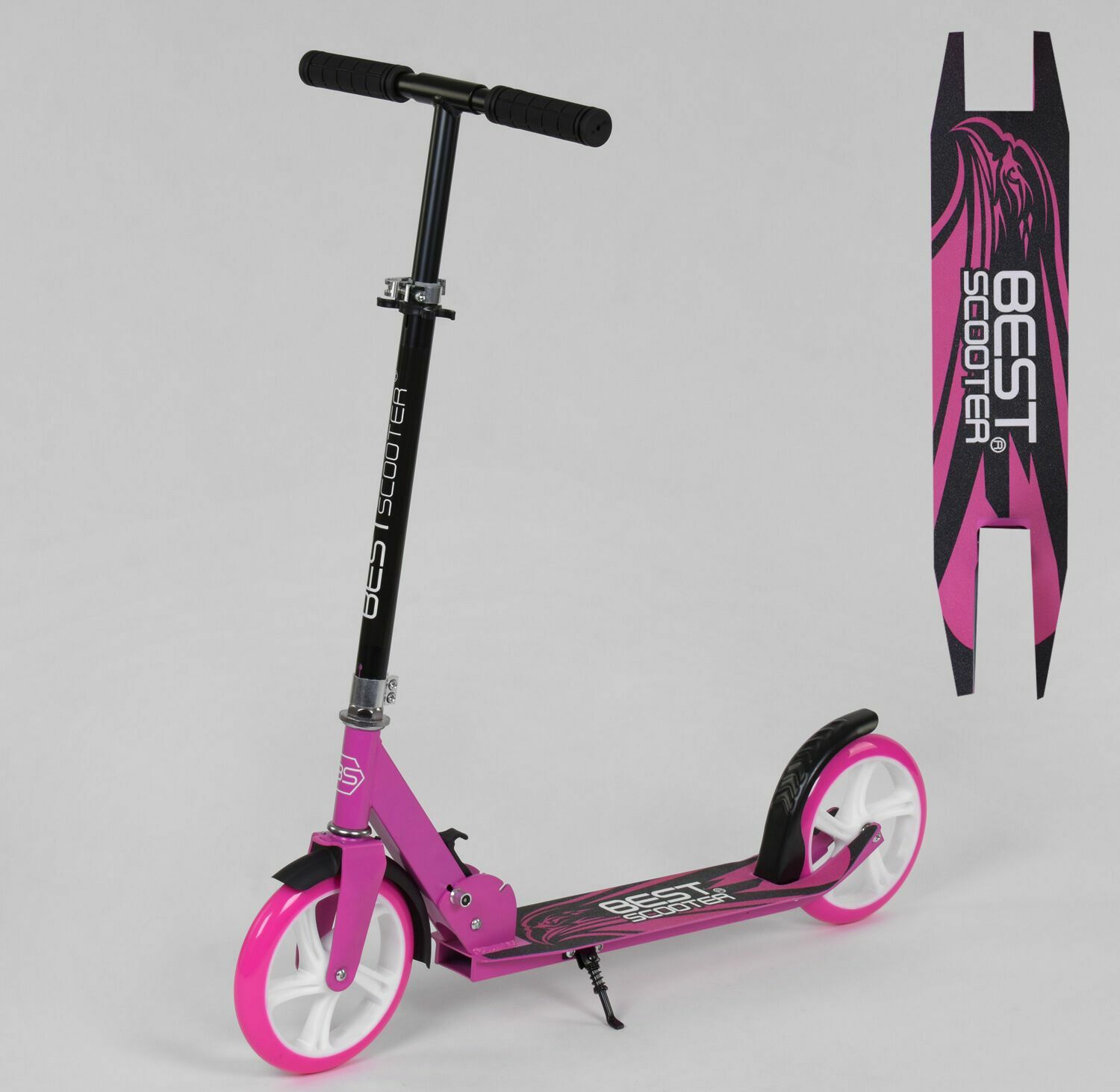 

Двухколесный самокат Best Scooter 10485 складной Зажим для руля Розовый