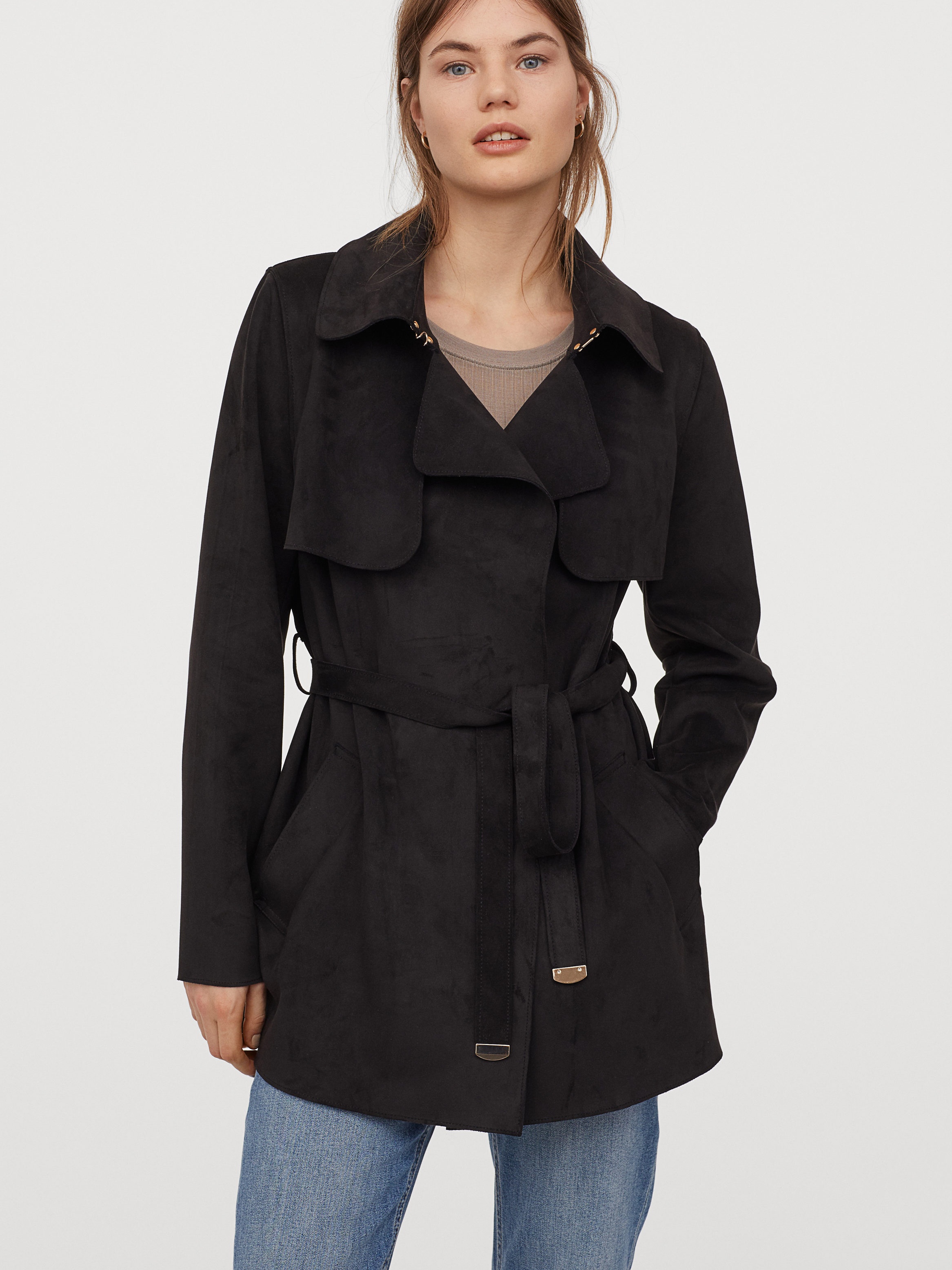

Тренч H&M 0852103-1 S Черный