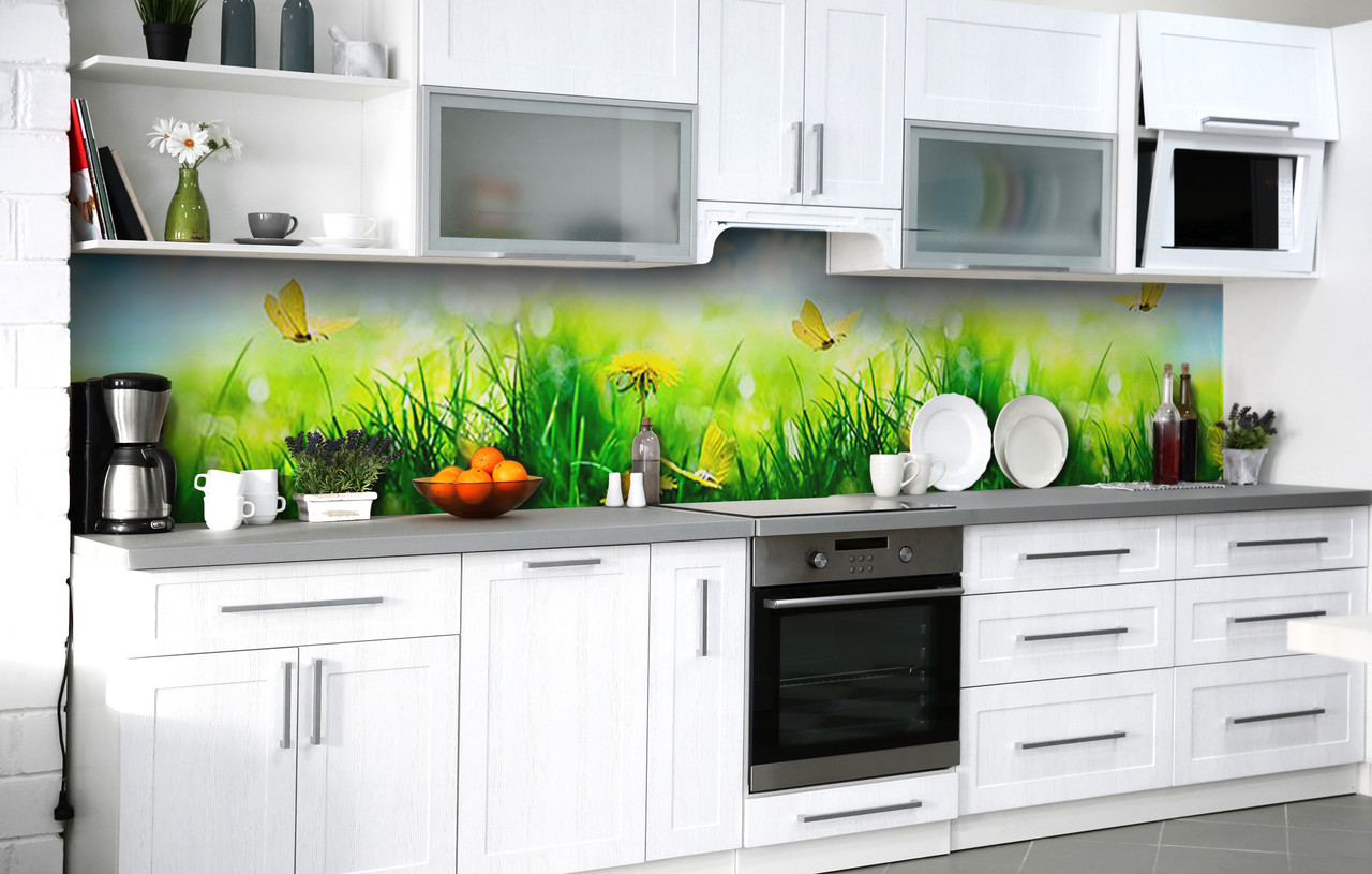 

Скинали на кухню Zatarga «Солнечные одуванчики» 600х3000 мм виниловая 3Д наклейка кухонный фартук