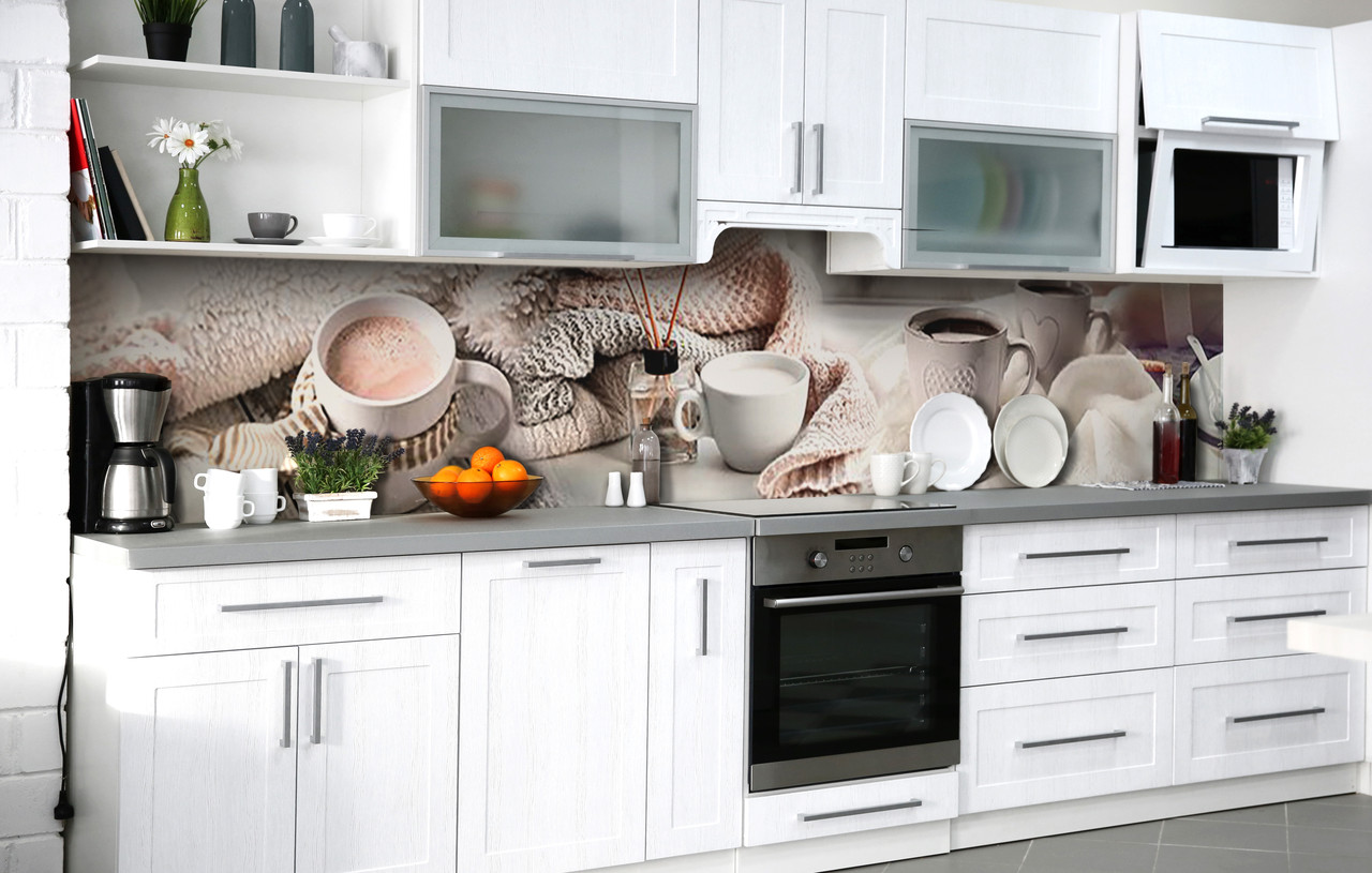 

Скинали на кухню Zatarga «Ароматы зимы» 650х2500 мм виниловая 3Д наклейка кухонный фартук самоклеящаяся