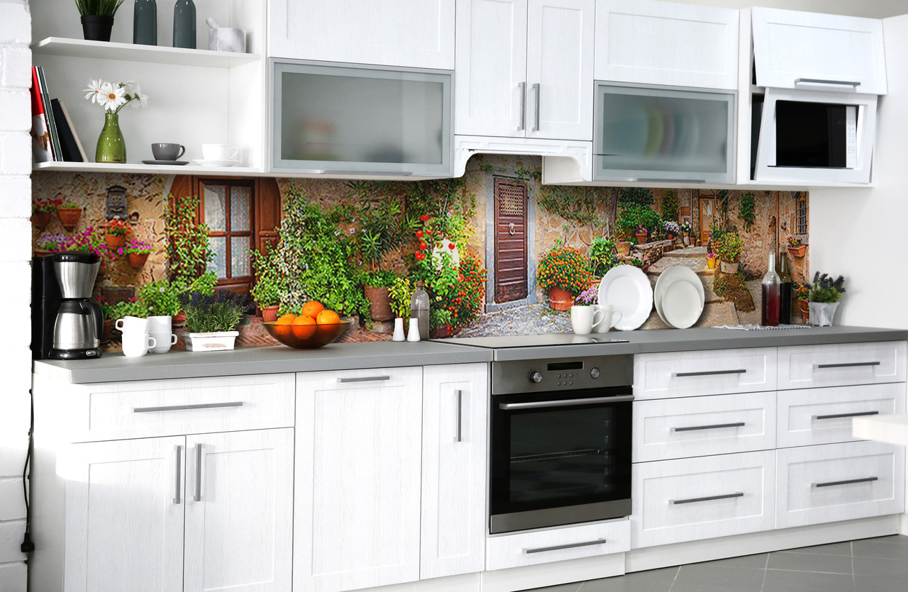 

Скинали на кухню Zatarga «Тихая Италия» 600х3000 мм виниловая 3Д наклейка кухонный фартук самоклеящаяся