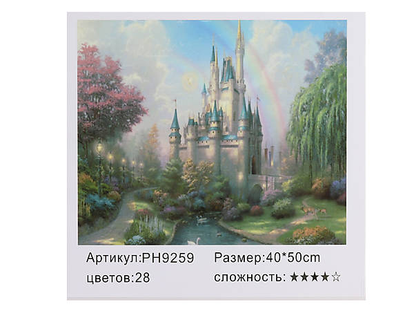 

Набор для росписи картины в коробке по номерам Shinerichy Ind. "Сказочный замок" 40*50 см