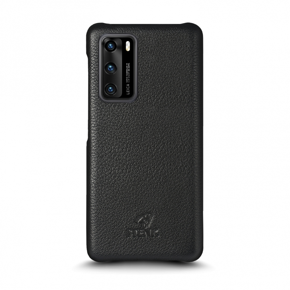 

Кожаная накладка Stenk Cover для HuaWei P40 Чёрная