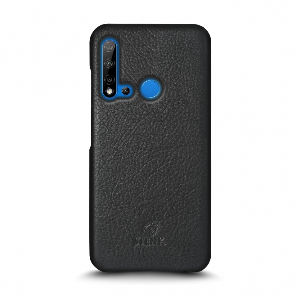 

Кожаная накладка Stenk Cover для HuaWei Nova 5i Чёрная