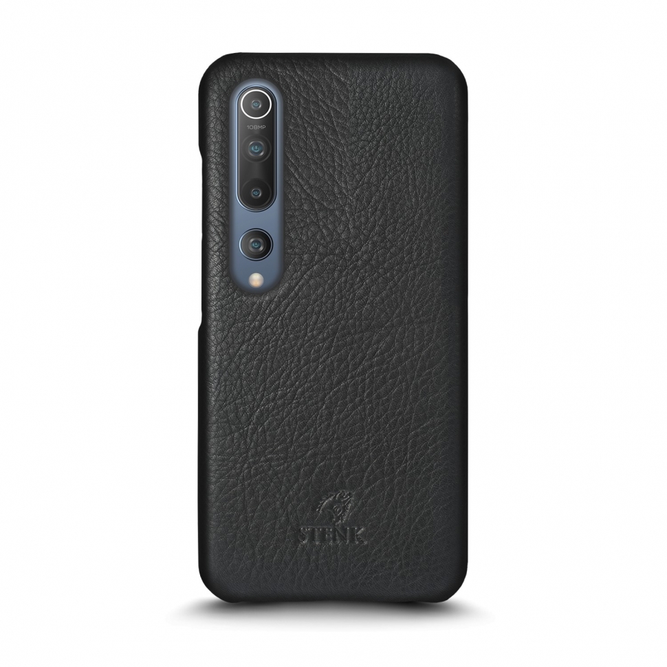 

Кожаная накладка Stenk Cover для Xiaomi Mi 10 Pro Чёрная