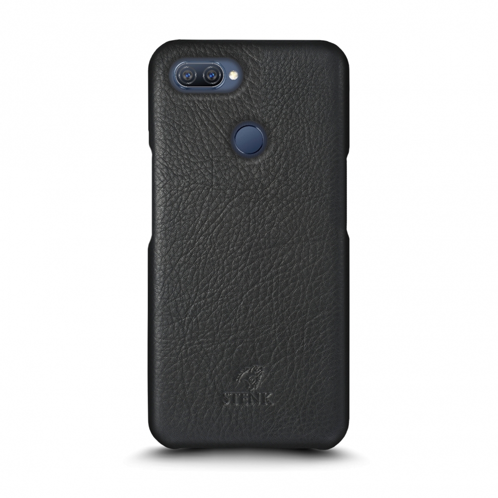 

Кожаная накладка Stenk Cover для OPPO A12 Чёрная