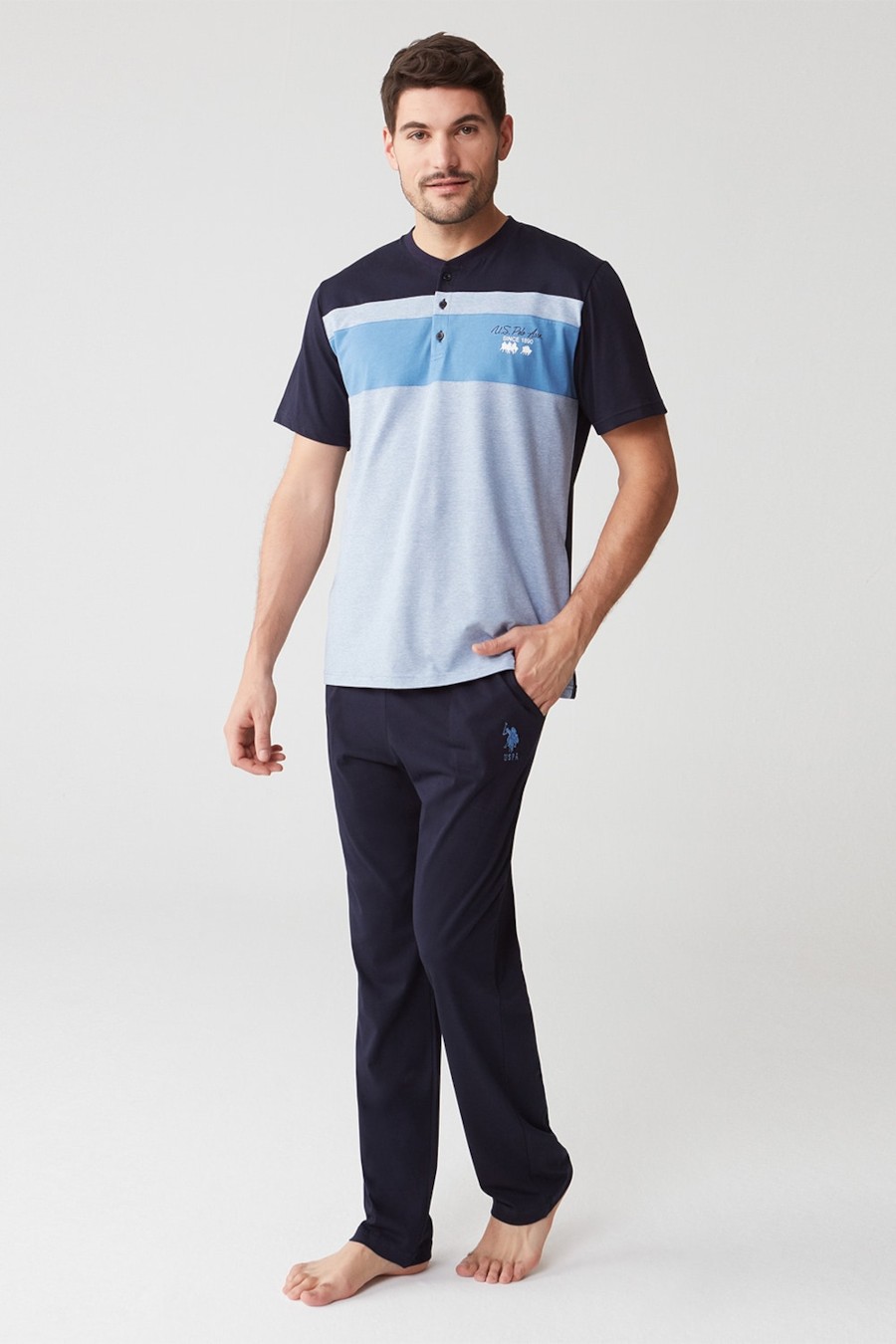 

Комплект: футболка и брюки U.S. Polo ASSN 48(M) Синий микс