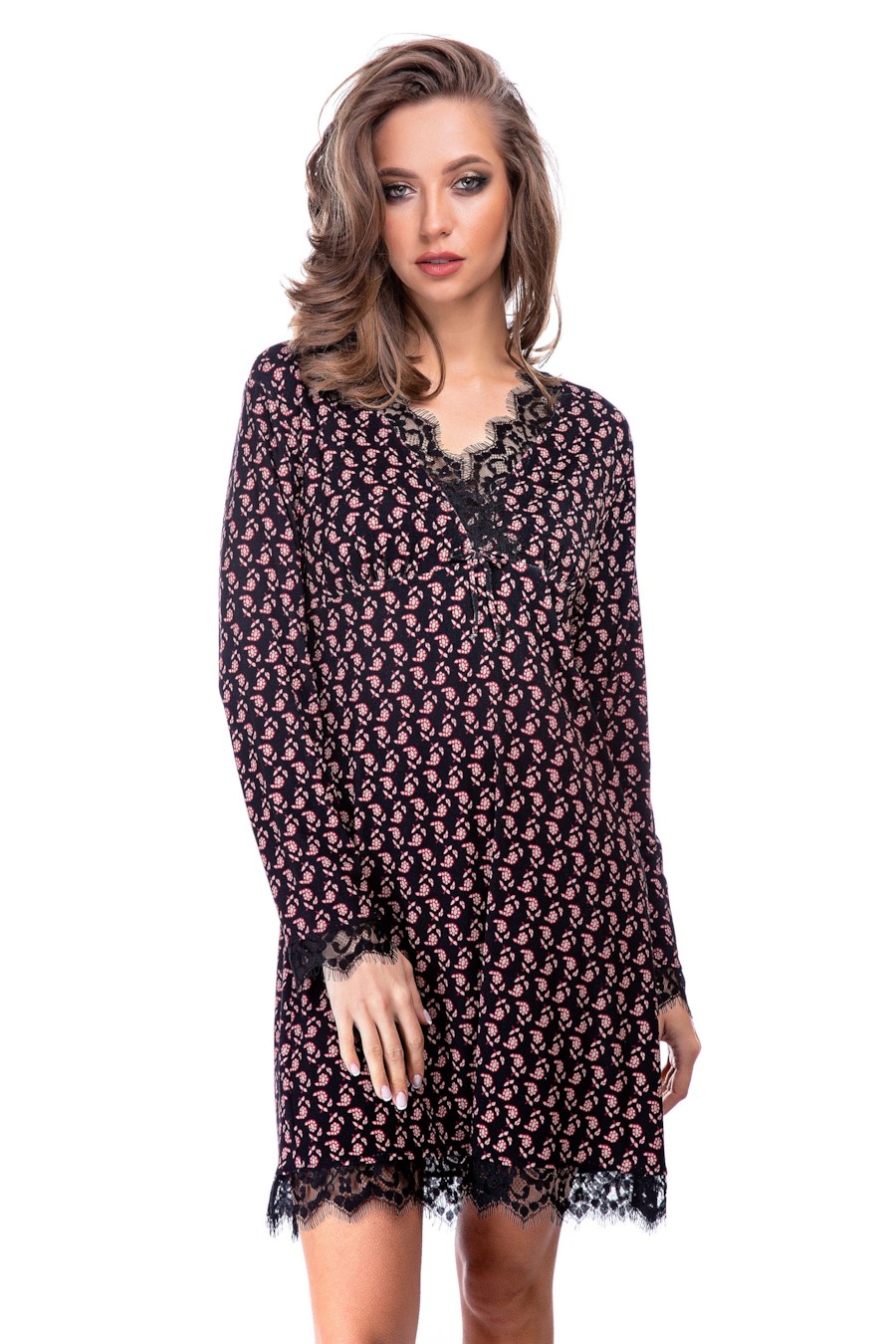 

Сорочка Lida 42(S) Чёрный микс (One color)