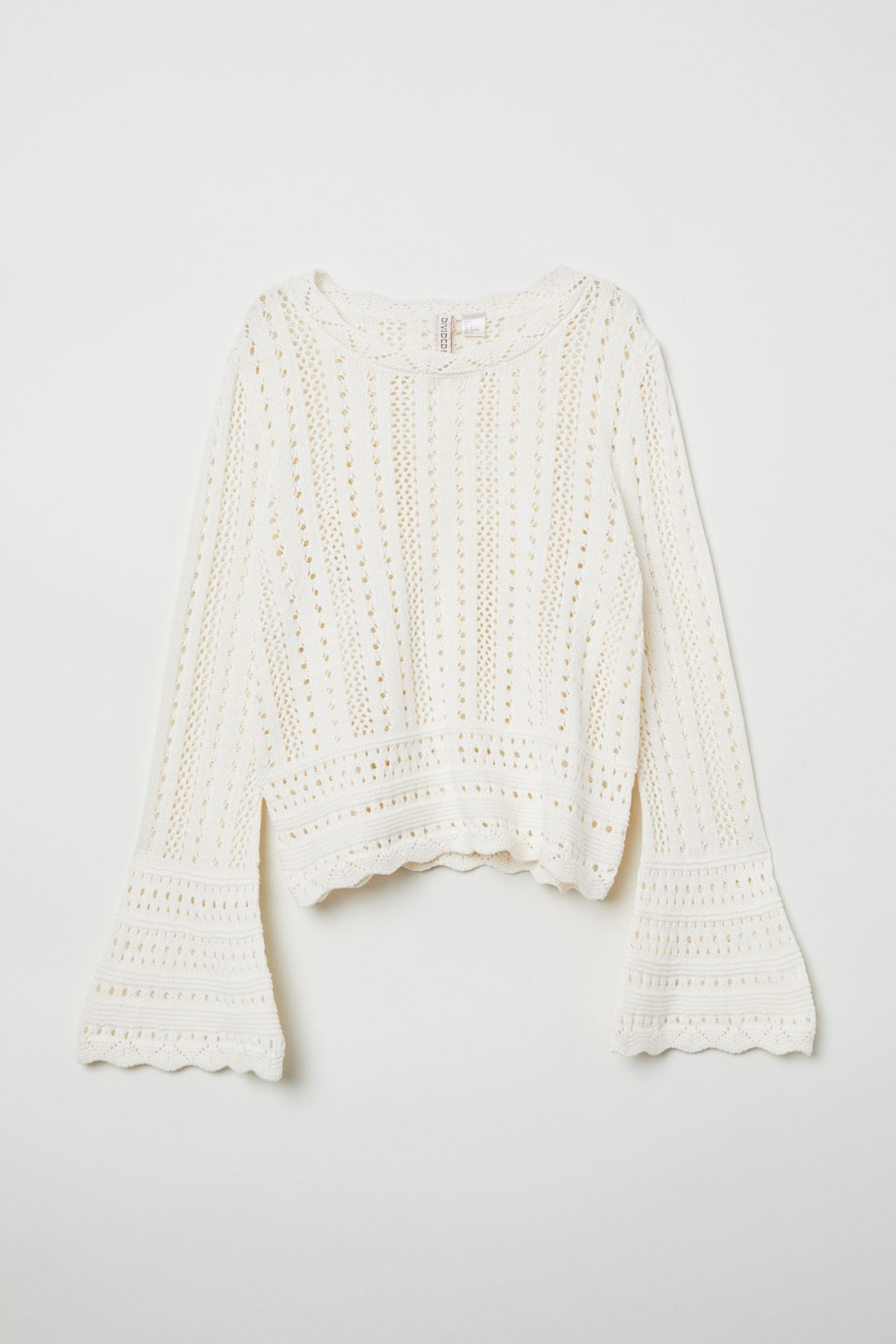 

Джемпер ажурный H&M S молочный 6653118RP6