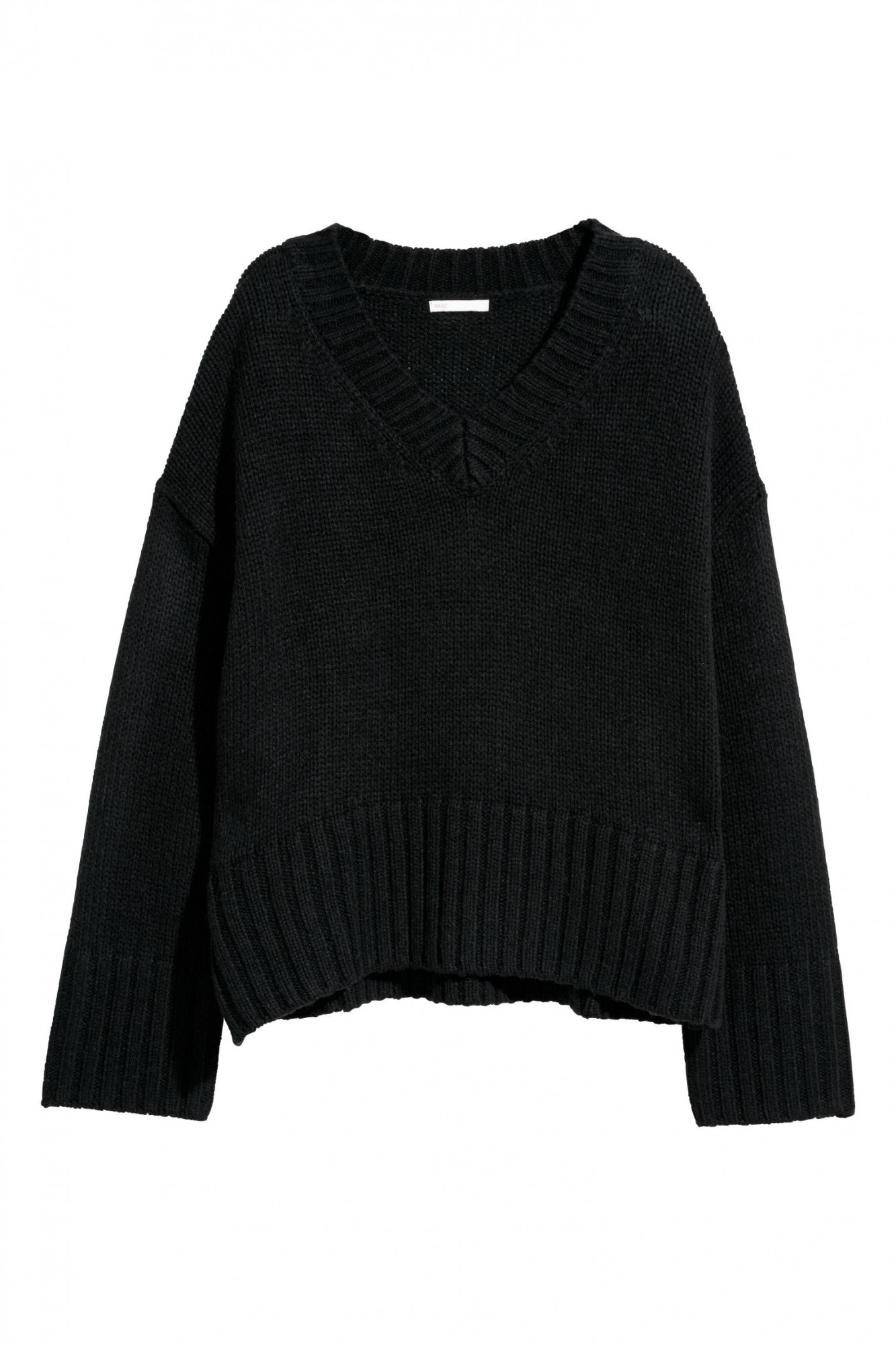 

Джемпер оверсайз H&M XS черный 5913457RP1_черный