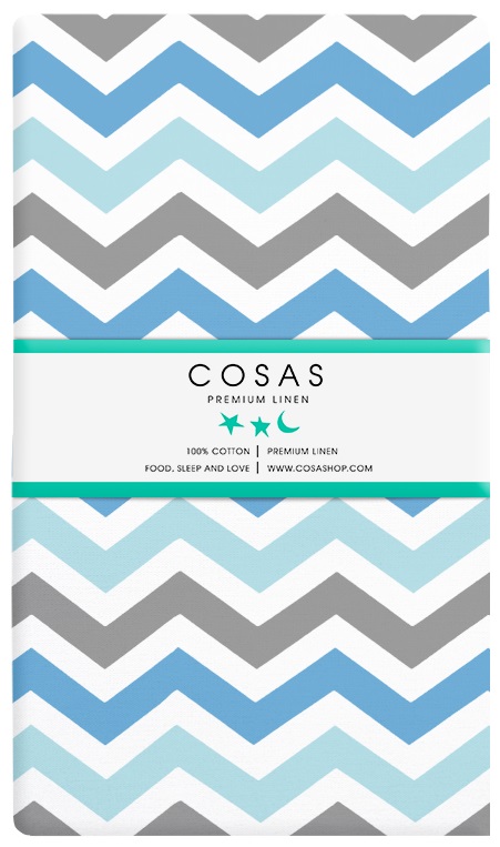 

Простынь Cosas Zig Grey Blue 220х240