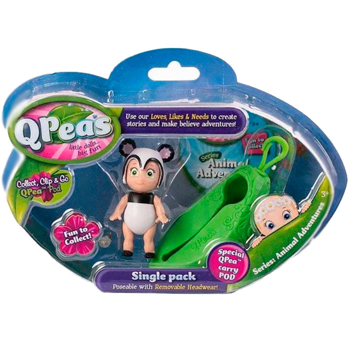

Игровой набор Приключения животных Панда Pepilla и стручок-подвеска QPeas 103171