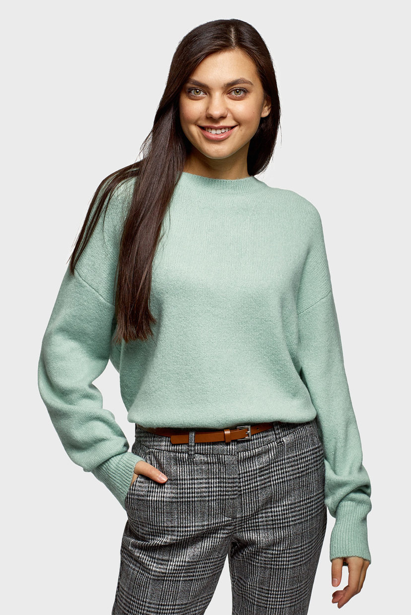 

Женский мятный свитер Oodji  63807366/50290/6500N, Женский мятный свитер Oodji XS 63807366/50290/6500N