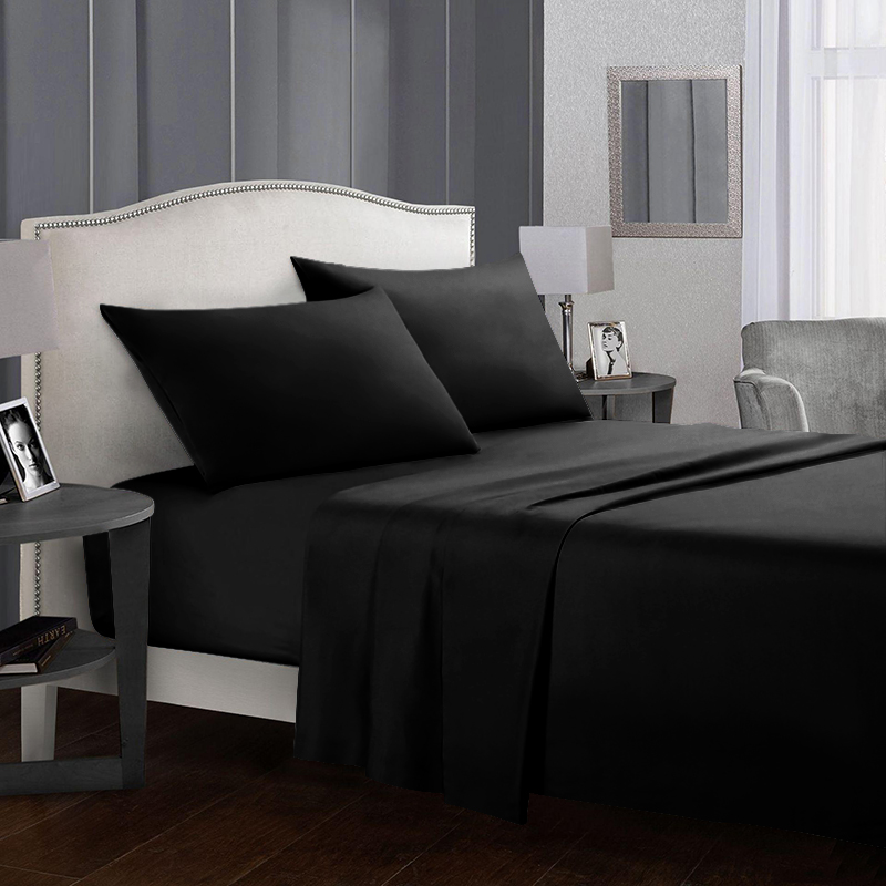 

Комплект постельного белья из сатина Time Textile Naomi евро Черный TT168171