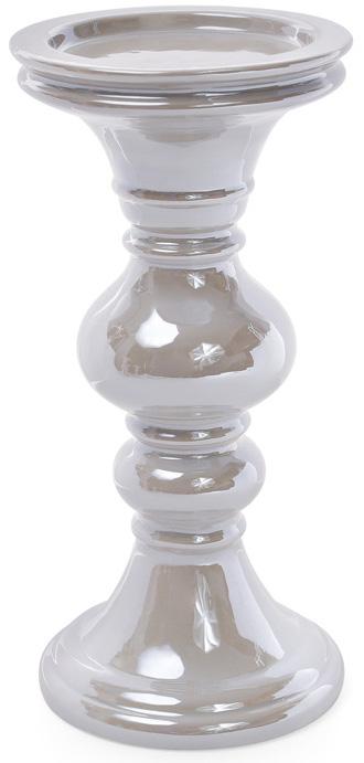 

Подсвечник керамический 10.5х10.5х22 см, пепельный перламутр Bona DP43402