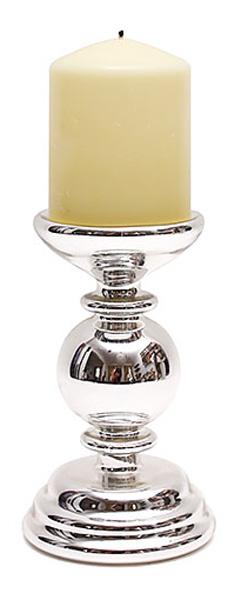 

Подсвечник Глянцевое серебро 10х9х17 см, стеклянный Bona DP43429
