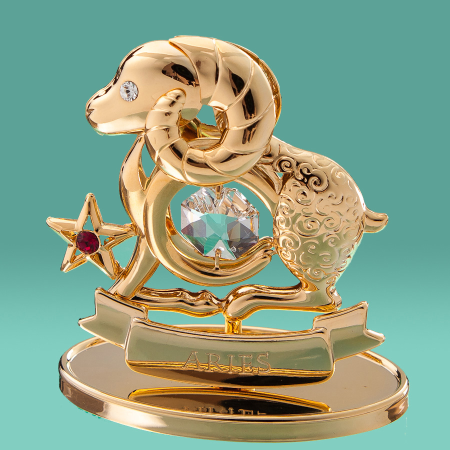 

Декоративная фигурка знак зодиака «Овен Gold» Crystocraft SK15435