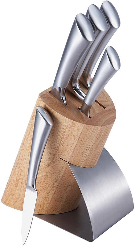 

Набор кухонных ножей Rossano 5 ножей на подставке Bergner DP38094