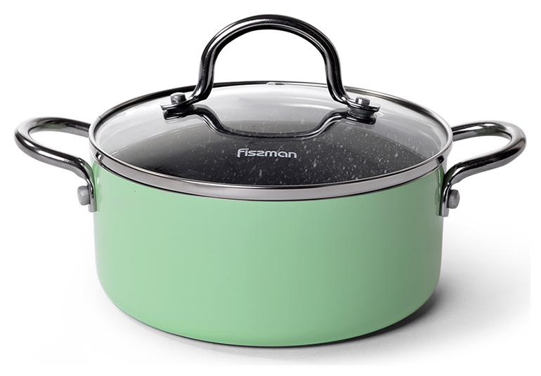 

Кастрюля Mini Chef Green 1.3л с антипригарным покрытием Fissman DP36575