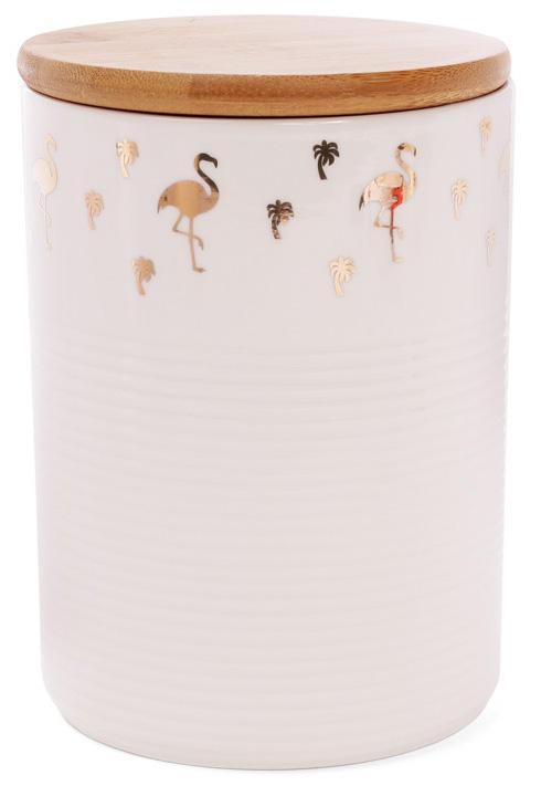

Банка фарфоровая Фламинго 1000 мл с деревянной крышкой, pink Bona DP37765