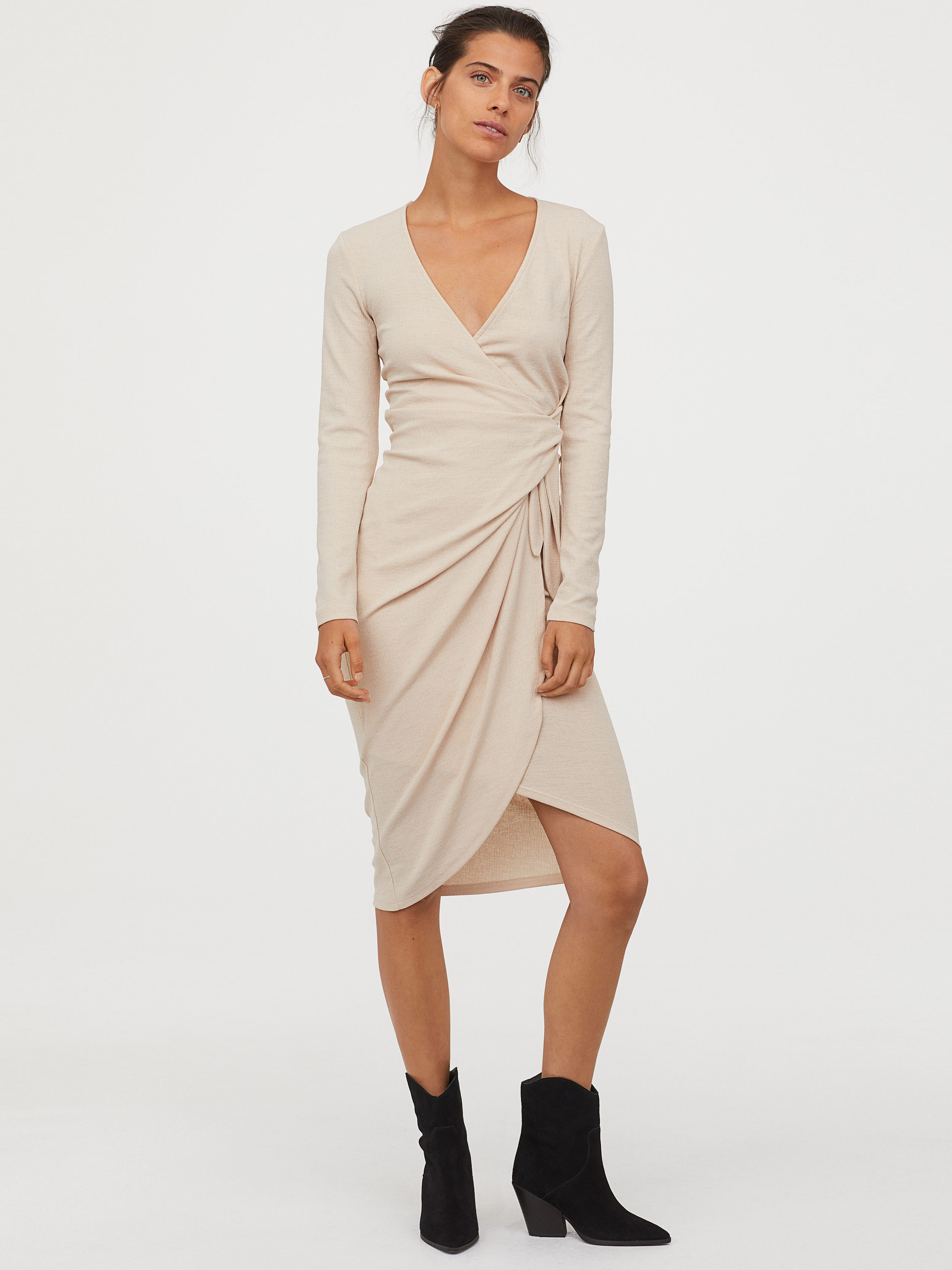 

Платье H&M KK8297830 XS Светло-бежевое