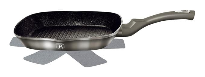 

Сковородка-гриль Carbon 28х28см, мраморное антипригарное покрытие Berlinger Haus DP36198
