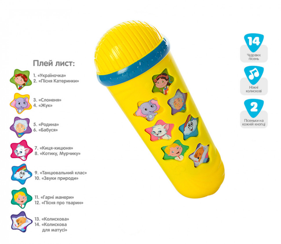 

Микрофон Limo Toy Желтый M 3855