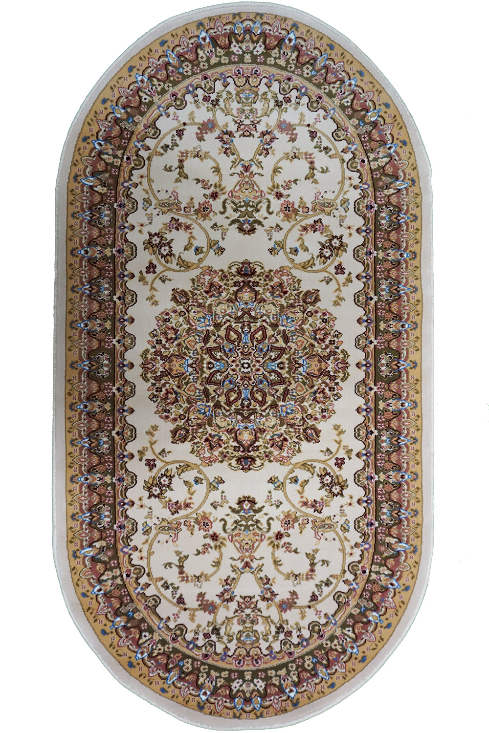 

Ковер ROYAL KERMAN 0801B 1х2 м. Овал Бежевый_green