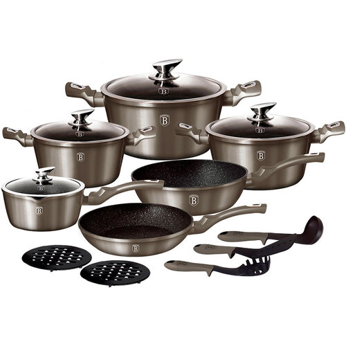 

Комплект посуду Berlinger Haus Carbon Metallic Line 15 пр. BH-1223N