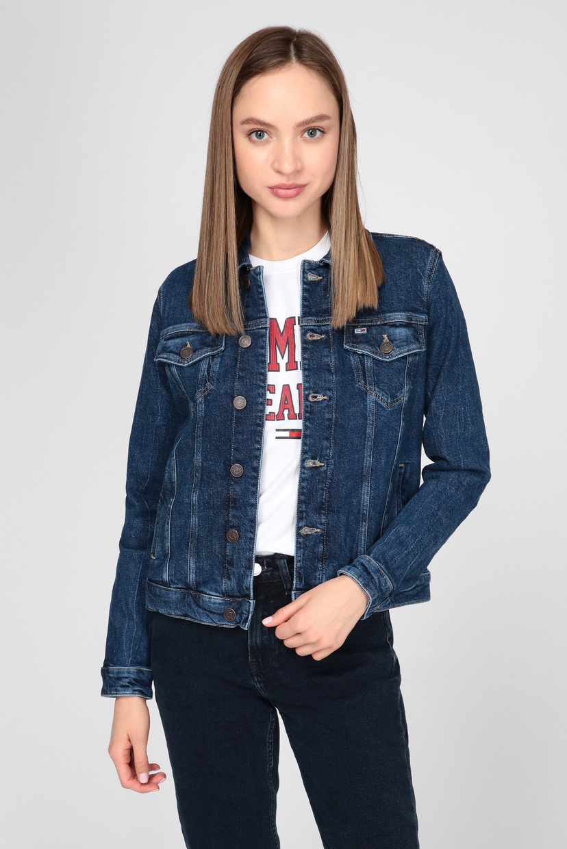 

Женская синяя джинсовая куртка Tommy Hilfiger S DW0DW08655