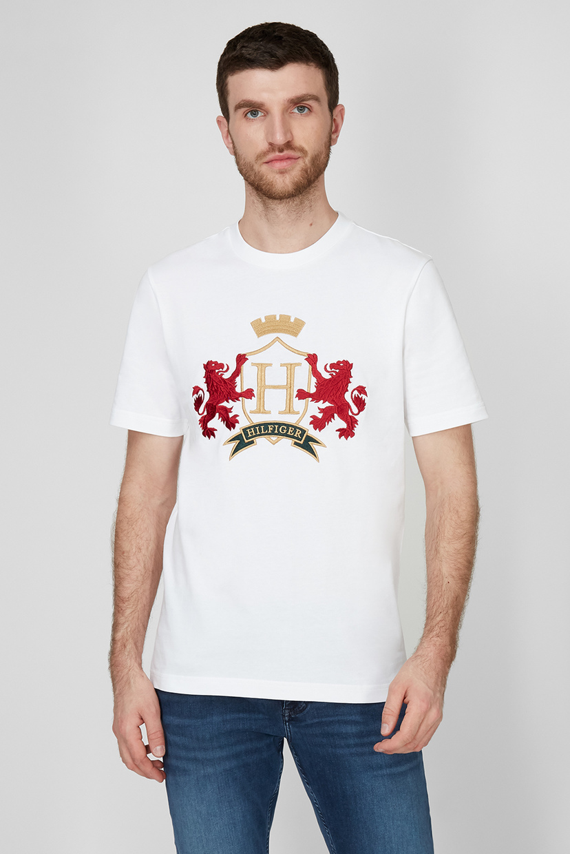 

Мужская белая футболка LOGO Tommy Hilfiger L MW0MW15341