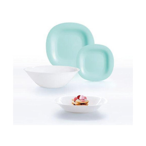 

Сервіз столовий Luminarc Carine Light Turquoise/White 19 пр. LM-7627p