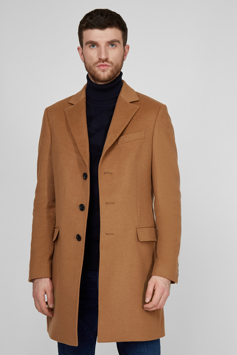 

Мужское бежевое шерстяное пальто WOOL BLEND COAT Tommy Hilfiger 52 TT0TT08117