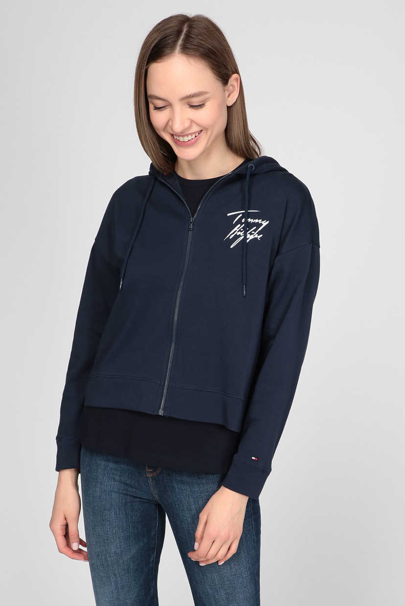 

Женское темно-синее худи Tommy Hilfiger M UW0UW03021