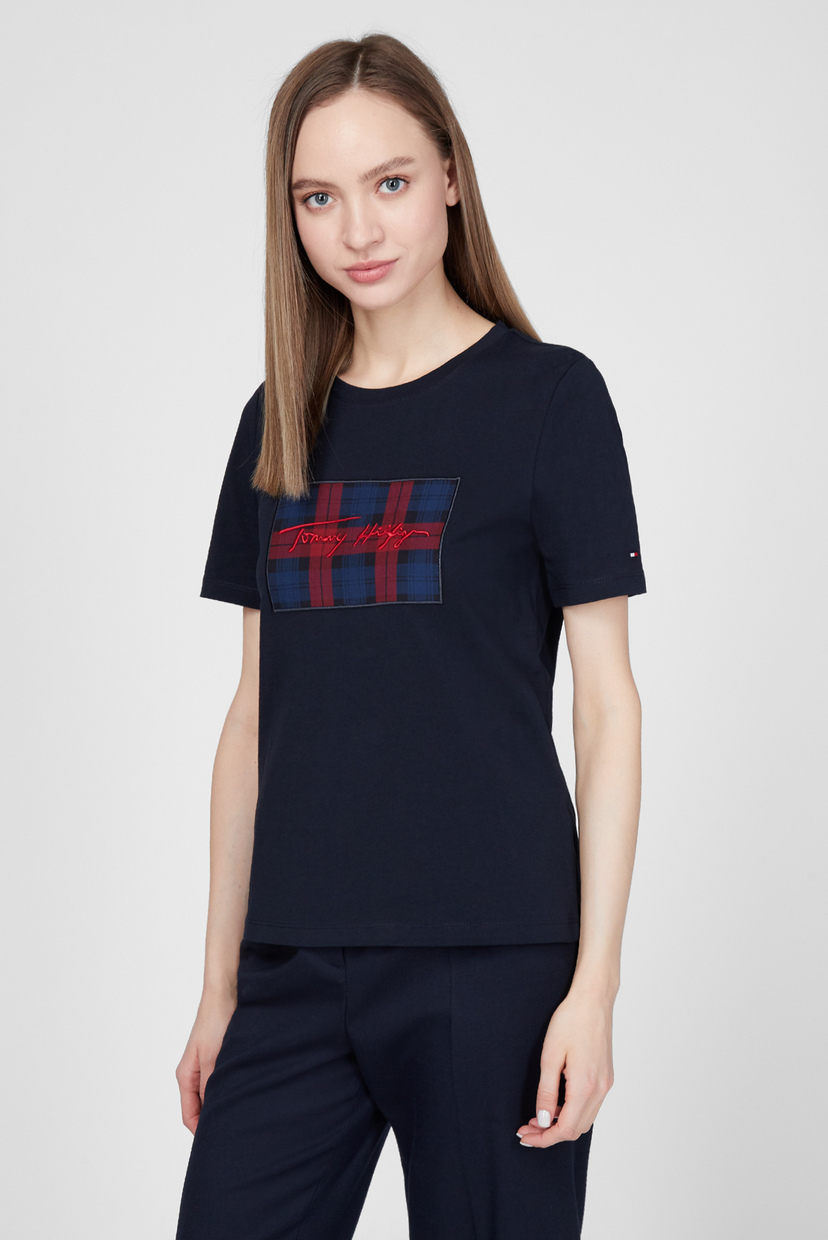 

Женская синяя футболка REGULAR C-NK Tommy Hilfiger XS WW0WW29251