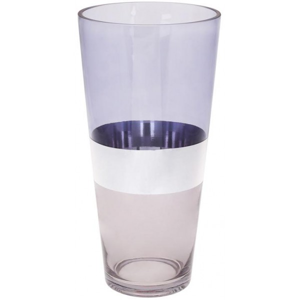 

Ваза декоративная Ancient Glass Полли Ø15х30см, голубой с серым