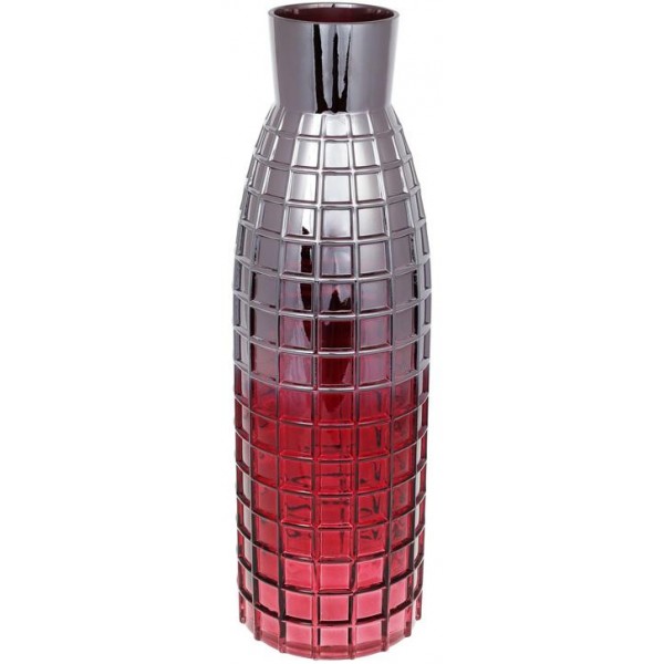 

Ваза декоративная Ancient Glass Топаз Ø15х49см, красное стекло