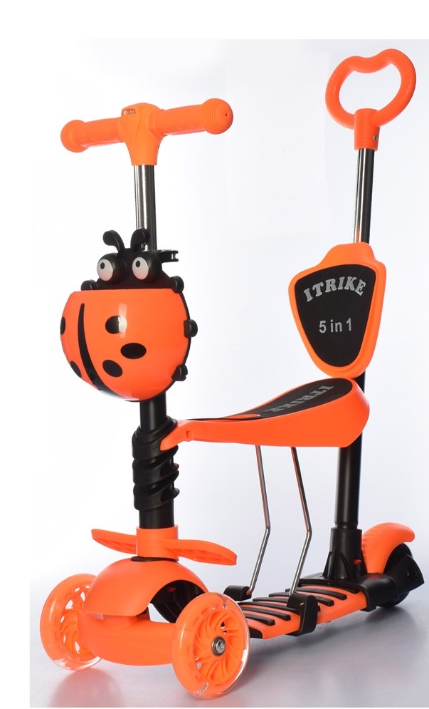 

Самокат 5 в 1 с фарой iTrike Maxi JR 3-026-L-OR Orange (JR 3-026-L-OR)