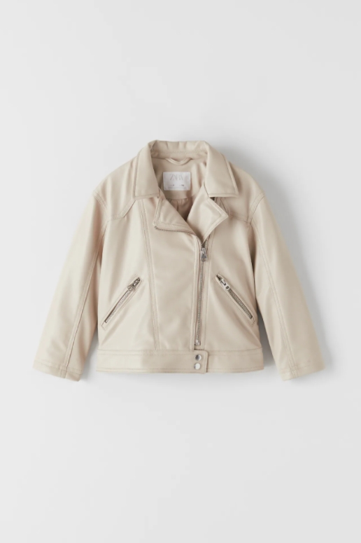 

Куртка в байкерском стиле 5911 ZARA 140 Молочный 43871