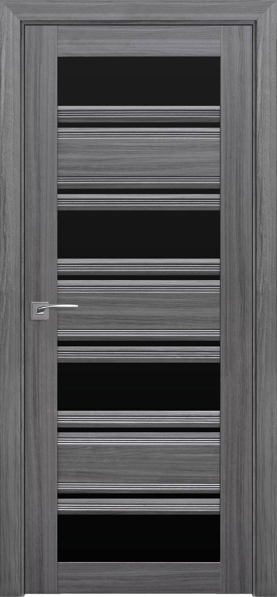 

Двери межкомнатные Новый Стиль Венеция-C2-BLK-Perla_di_Grafite (Жемчуг Графит) Smart Cover черное стекло 600*2000