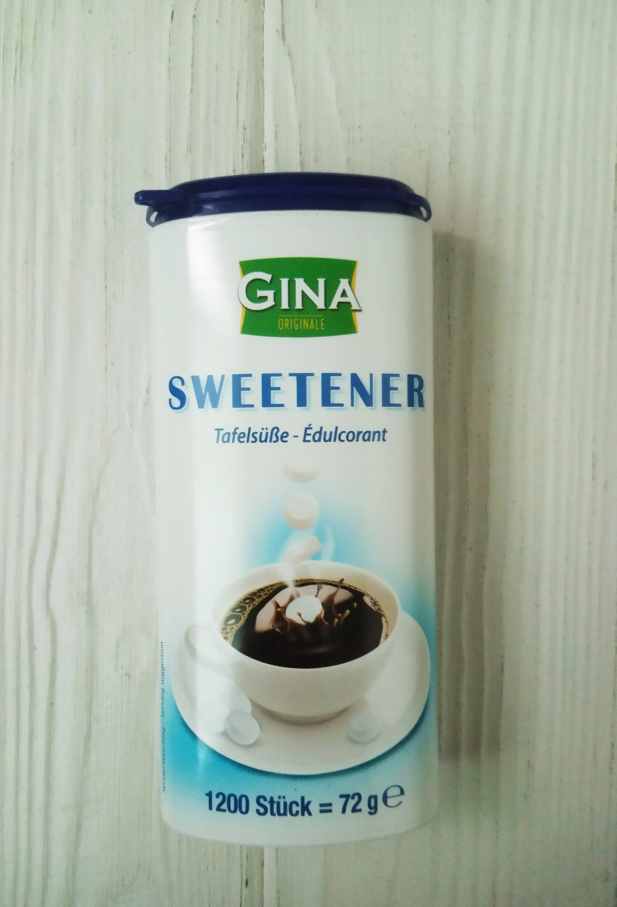 Сахарозаменитель в таблетках Gina Sweetener 1200 таблеток 72 г Австрия ...