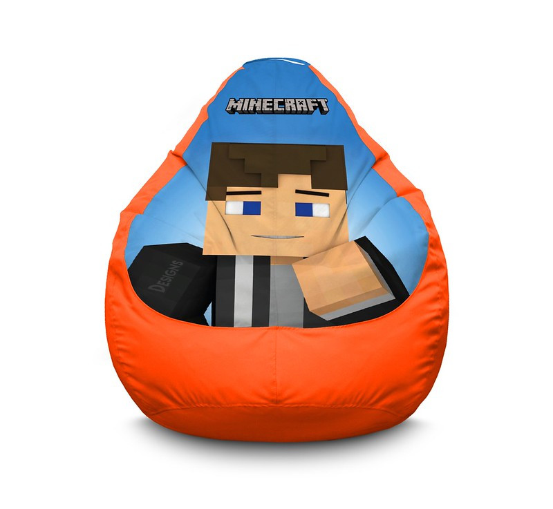 

Кресло мешок iPuff "Minecraft Steve" Оксфорд XXXL (100х135 см) Оранжевый
