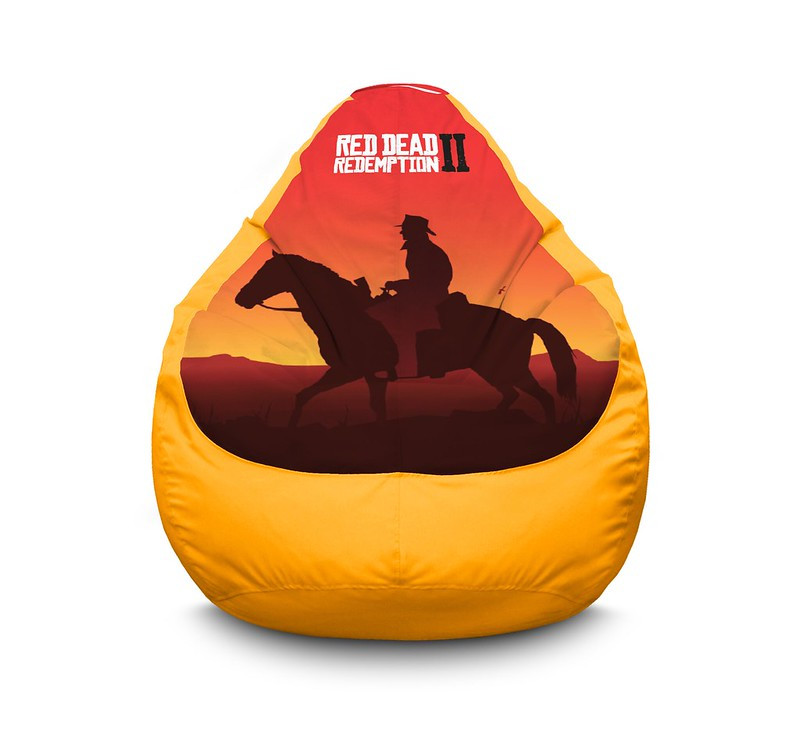 

Кресло мешок iPuff "RDR 2. Horseman" Оксфорд XL (80x110 см) Желтый
