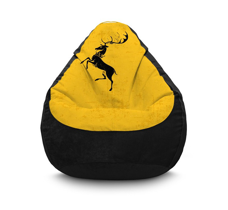 

Кресло мешок iPuff "Game of Thrones. House Baratheon" Флок XXXL (100х135 см) Черный